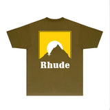 Rhude T Shirts Printed Trendy Pure Cotton