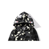 Bathing Ape Hoodie camouflage luminous sweater men's autumn and winter cardigan