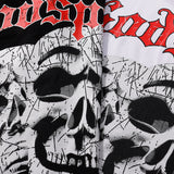 Godspeed T Shirts Double Sided Skull Face Printed Cotton Casual Short Sleeve Men and Women