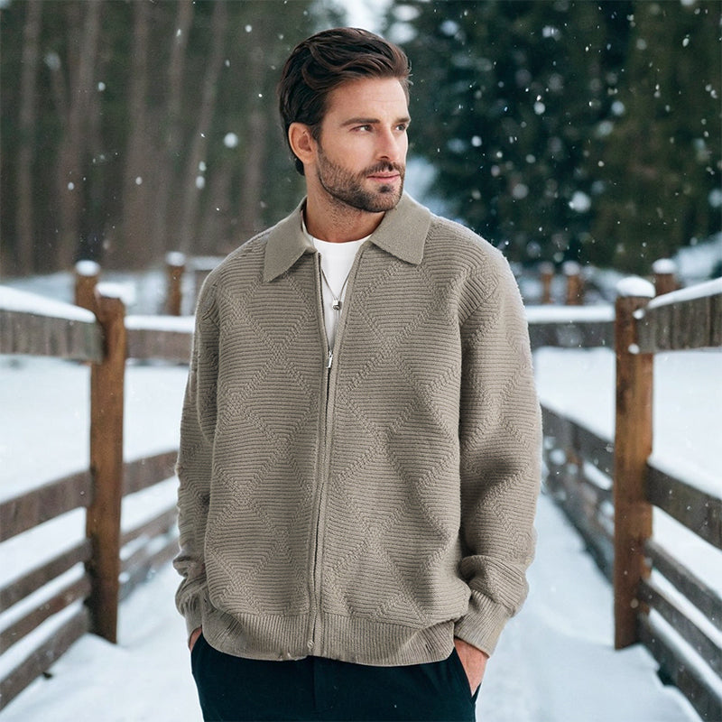 Men Sweaters Lapel Sweater Men's Autumn Casual