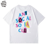 Anti Social Club T Shirt Men's Summer round Neck Cotton Loose