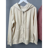 Women Hoodie College Style Casual Exercise Cardigan