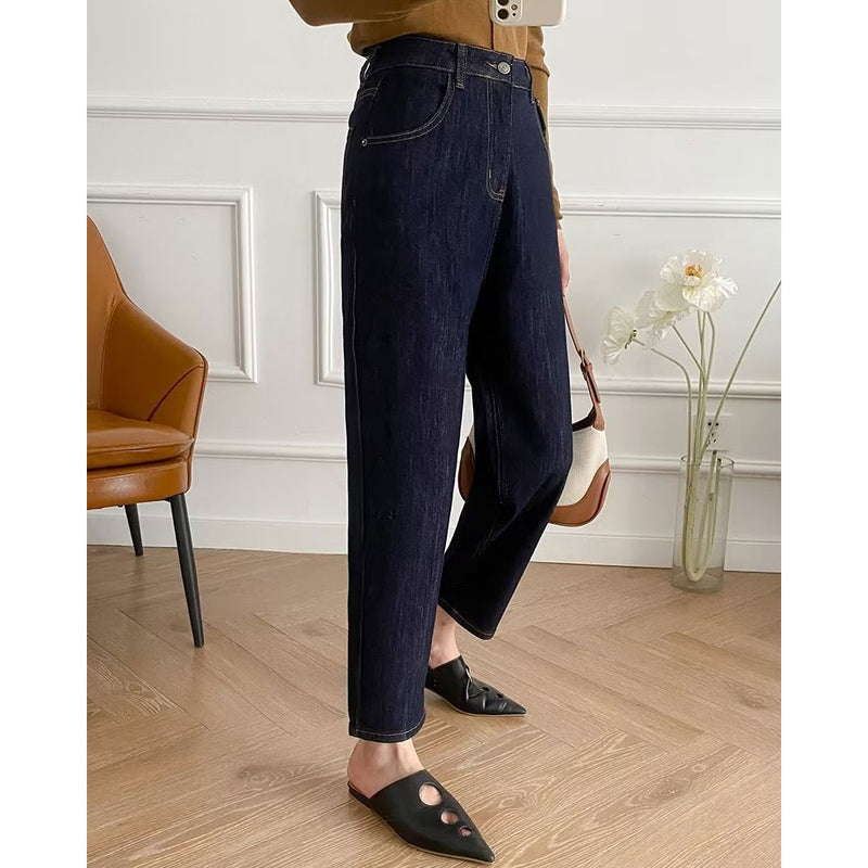 Women Jeans Retro Loose Small Slimming