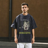 Mens Vintage T Shirt Black Spider Short Sleeve T-Shirt Men