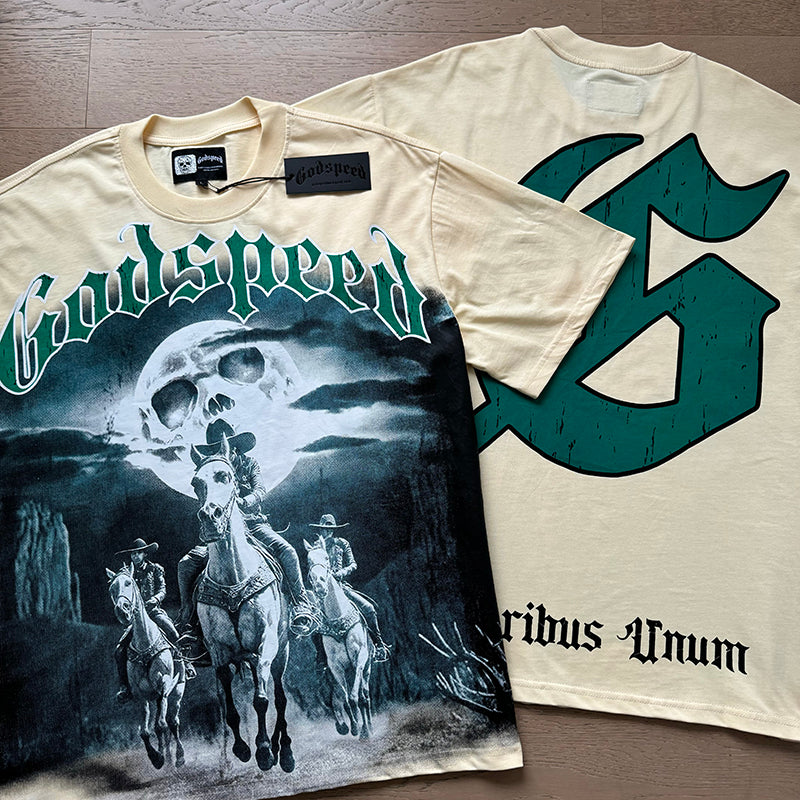 Godspeed T-Shirt Retro Fantasy Pattern