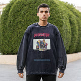 Mens Vintage Long Sleeve Shirt Long Sleeve T-Shirt Men's Loose