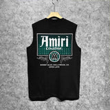 Amiri tank top flower diamond nameplate printing