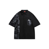 Unisex Shirt Irregular Stitching Loose Summer