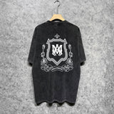 Amiri washed t-shirt flower shield short sleeve