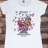 Inspired by Queen's Platinum Jubilee 2022 Elizabeth 70 Years T-shirt Printed round Neck Short Sleeve T-shirt
