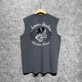 Amiri tank top hat big gray wolf printing