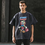 Mens Vintage T Shirt Cartoon Short Sleeve T-Shirt Men