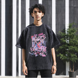 Mens Vintage T Shirt Printed Short Sleeve T-Shirt Men