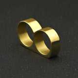 Rings Diamond Ring Double Hole Stainless Steel Spectrum