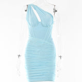Women Dress Fashion Design Hot Girl Tight Shoulder Dress