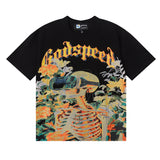 Godspeed T Shirts VR Glasses Skull Small Fresh Printing Cotton Casual Short Sleeve Men and Women