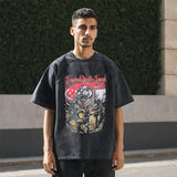 Mens Vintage T Shirt Short Sleeve T-Shirt Men's High Street