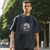 Mens Vintage T Shirt Skull T-Shirt High Street Short Sleeve
