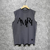 Amiri tank top with overlapping letter foam printing