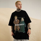 Men T-Shirt Retro Loose Bottoming Shirt