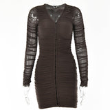 Women Dress Hot Girl Sexy Mesh Dress