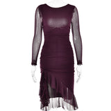 Women Dress Sexy Mesh Dress