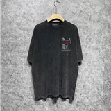 Amiri washed t-shirt letter sign short sleeves