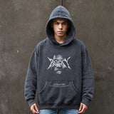 Mens Vintage Hoodie Hoodie Wash Vintage Print