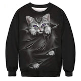 Black Christmas Sweater Vertical Stripes 3D Printed Sweater