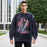 Mens Vintage Long Sleeve Shirt Long Sleeve T-Shirt Casual Men's and Women's