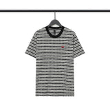 CHH Chrome Heart T Shirts Poison Home Stripe Jacquard Embroidery Short Sleeve Couple T-Shirt