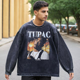 Mens Vintage Long Sleeve Shirt Vintage T-Shirt Men's Street