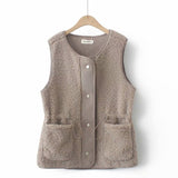 Women Vest Fall Lamb Wool Vest