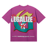 Godspeed T Shirts Biochemical Skull Poppy Print Cotton Casual Short Sleeve Men and Women