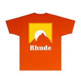 Rhude T Shirts Printed Trendy Pure Cotton