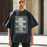 Men's Vintage T Shirt Printed Short Sleeve T-Shirt