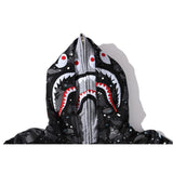 Bathing Ape Hoodie Luminous Starry Sky Two-Hat Cardigan Zipper Velvet Shark
