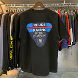 Rhude T Shirts World Champion Commemorative Cotton Casual Short Sleeve Men and Women