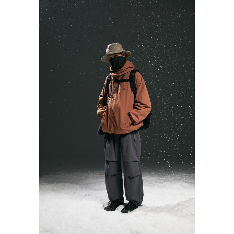 Unisex Coat Loose Winter Shell Jacket Hooded