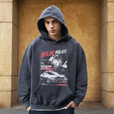 Mens Vintage Hooded Sweater for Men and Women