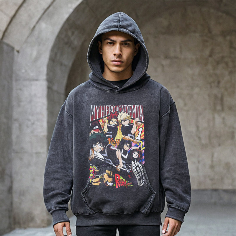 Mens Vintage Hoodie Casual Hooded Sweater Men