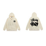 Stussy Hoodie Zip-Up Cardigan Fleece Hooded Sweater