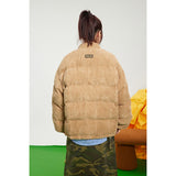 Unisex Coat Corduroy Stand Collar Coat Thickened Warm Cotton Coat