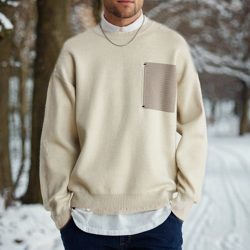 Men Sweaters Men's Autumn and Winter Crew Neck Sweater