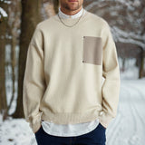 Men Sweaters Men's Autumn and Winter Crew Neck Sweater