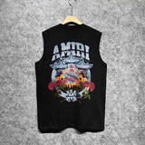 Amiri tank top five-star rose print