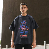 Mens Vintage T Shirt Short Sleeve T-Shirt Hip Hop Men