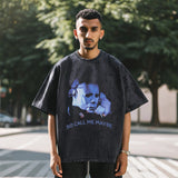 Mens Vintage T Shirt Cartoon Short Sleeve T-Shirt Men