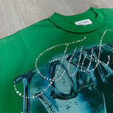First Row T Shirts LOST UTOPIA UNIVERSE CROPPED TEE White Ink Direct Injection Hot Drill High Quality Pure Cotton