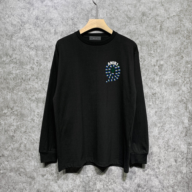 Amiri Long Sleeved Shirt Printed Trendy Pure Cotton